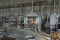 Atmosphere inside of famous Murano old glass factory.