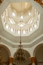 The atmosphere inside the Orthodox church. Concept: religion, travel, architecture. Royalty Free Stock Photo