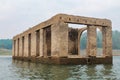 The atmosphere of the Mon Bridge, the longest wooden bridge in Thailand - 20 April 2019