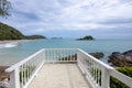 Atmosphere of Nang Ram Beach curve with the sea