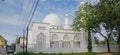 In the atmosphere of the newly built white mosque