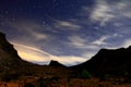 A clear sky and minimalist city propertythe atmosphere at night in a mountain in Indonesia