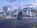 The atmosphere of the old city of Jakarta in the late afternoon, in front of the Bank Indonesia museum Royalty Free Stock Photo