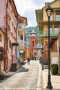 The atmosphere of the old city of Tbilisi. Historical architecture of Georgia