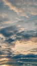 Atmosphere panorama Dramatic Sky Sunset Sunrise Dark orange rosy yellow blue pink cloud background Royalty Free Stock Photo