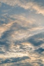 Atmosphere panorama Dramatic Sky Sunset Sunrise Dark orange rosy yellow blue pink cloud background Royalty Free Stock Photo