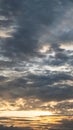 Atmosphere panorama Dramatic Sky Sunset Sunrise Dark orange rosy yellow blue pink cloud background Royalty Free Stock Photo