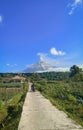 The atmosphere of Pronojiwo village at the foot of Mount Semeru