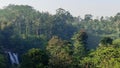 The atmosphere in the river and waterfall of tropical rain forest that is still natural