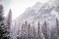 the atmosphere of the snow mountain Royalty Free Stock Photo