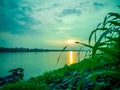 Sunrise at the Mekong river,thailand.