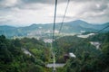 atmosphere of the view on the cable car Royalty Free Stock Photo