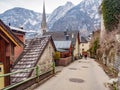 The atmosphere in the village hallstatt Austria