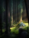 Atmospheric and enchanting fantasy fairy tale forest