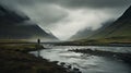 Atmospheric Highlands: A Captivating Photo By Akos Major Royalty Free Stock Photo