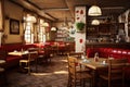 Atmospheric Italian restaurant interior. Generate Ai Royalty Free Stock Photo