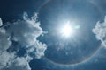 Atmospheric optical phenomenon that generated a halo arround the Sun