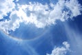 Atmospheric optical phenomenon that generated a halo arround the Sun