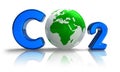 Atmospheric pollution concept: CO2 formula Royalty Free Stock Photo