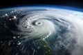 Atmospheric Satellite tropical storm. Generate Ai Royalty Free Stock Photo