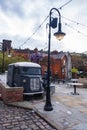 Atmospheric scene of a classic Citroen H Van in Castlefield area of Manchester