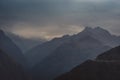 Atmospheric view from the Yungas Road, Bolivia Royalty Free Stock Photo