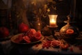 Atmospheric Yalda night scenes featuring poetry