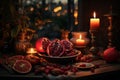 Atmospheric Yalda night scenes featuring poetry