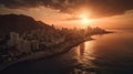 Atoll In Peru: Hyper-detailed Urban With Beautiful Sunset In 8k