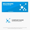 Atom, Biochemistry, Biology, Dna, Genetic SOlid Icon Website Banner and Business Logo Template