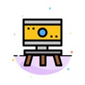 Atom, Board, Science, Space Abstract Flat Color Icon Template Royalty Free Stock Photo