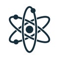Atom chemistry icon on white background