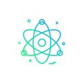 Atom chemistry physics science icon vector design