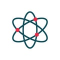 Atom chemistry science education school icon design