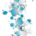 Atom chemistry shape science vector illustration. Abstract molecule design Royalty Free Stock Photo