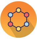 Atom circles Isolated Vector icon that can easily modify or edit