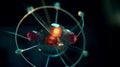 Atom close up background wallpaper for PowerPoint and presentations ai generated Royalty Free Stock Photo