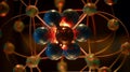 Atom close up background wallpaper for PowerPoint and presentations ai generated Royalty Free Stock Photo