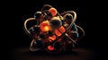 Atom close up background wallpaper for PowerPoint and presentations ai generated Royalty Free Stock Photo
