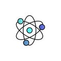 Atom color gradient vector icon Royalty Free Stock Photo