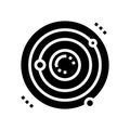 atom core glyph icon vector isolated illustration