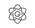 Atom core line icon. Nuclear power sign. Vector Royalty Free Stock Photo