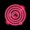 atom core neon glow icon illustration