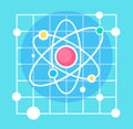 Atom with Core, Protons and Neutrons Scientific Royalty Free Stock Photo