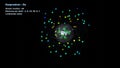 Atom of Dysprosium with 66 Electrons in infinite orbital rotation on black