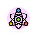 Atom, Educate, Education Abstract Circle Background Flat color Icon