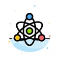Atom, Educate, Education Abstract Flat Color Icon Template