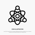 Atom, Educate, Education Line Icon Vector