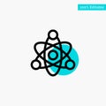 Atom, Educate, Education turquoise highlight circle point Vector icon
