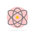 Atom, Education, Physics, Science Abstract Circle Background Flat color Icon